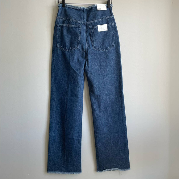 WeWoreWhat Blue Flare Wide Leg Jeans - Picture 5 of 6